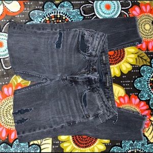 black ripped skinny jeans